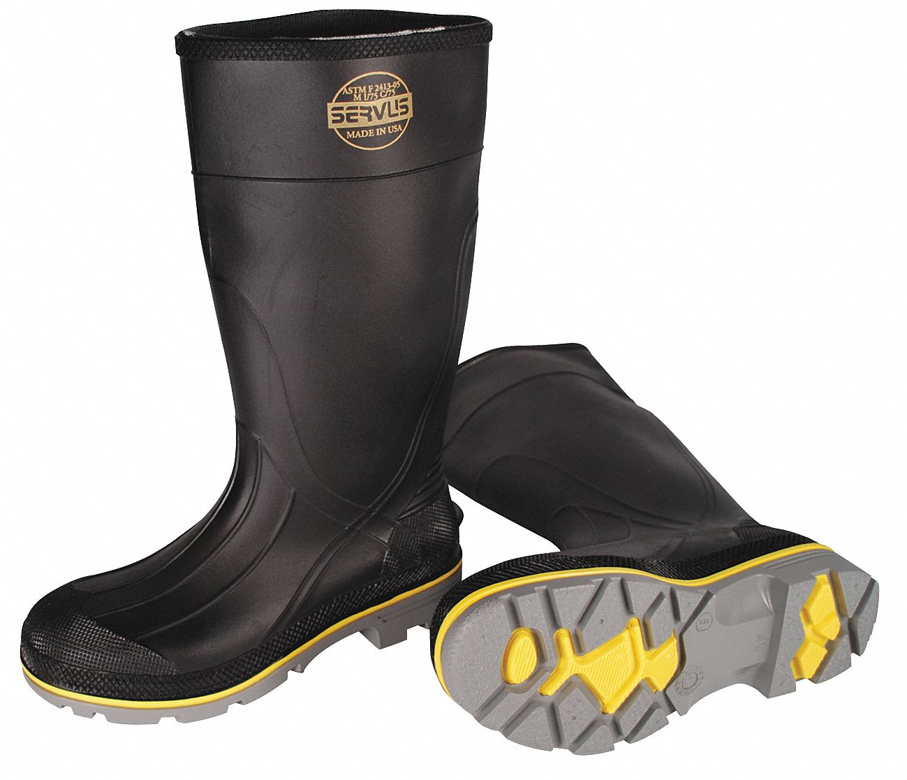 gray rubber boots