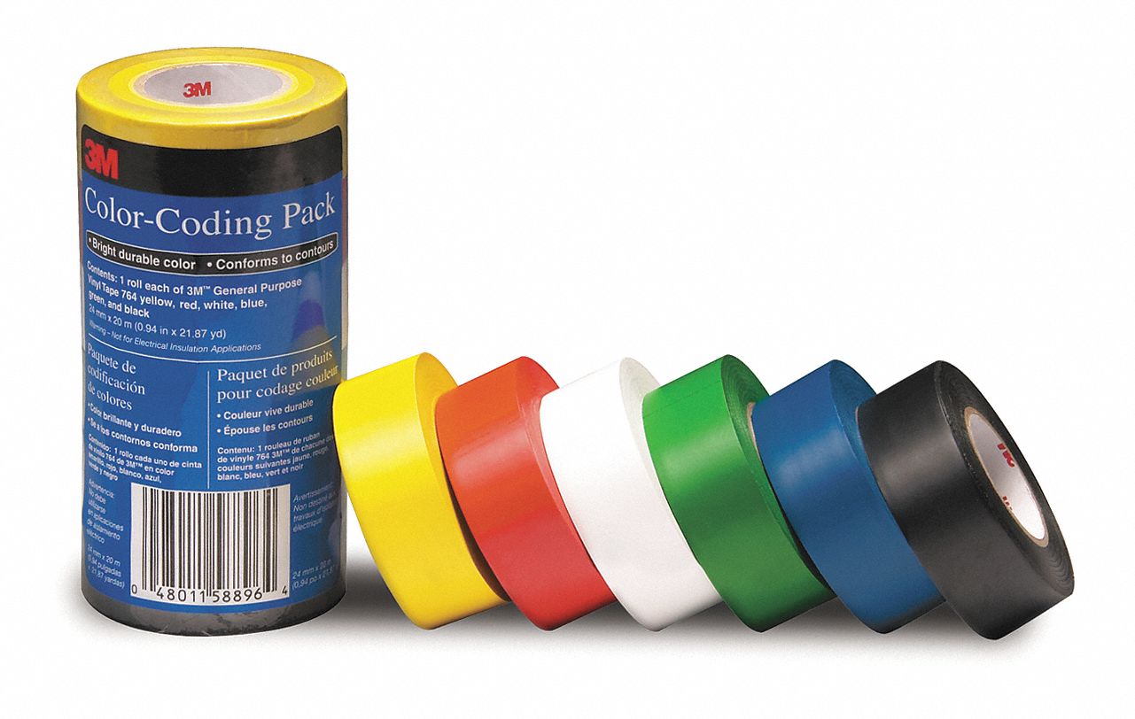 Color Coding Marking Tape, PK 6 Grainger