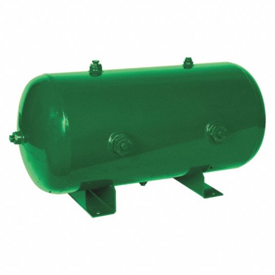 SPEEDAIRE Air Tank: 20 gal Tank Capacity, 175 psi Max Op Pressure,  Horizontal, 32.5 in Overall Lg