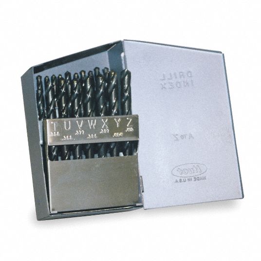 CLELINE Jobber Drill Bit Set A Smallest Drill Bit Size, Z Largest Drill Bit Size, 26 Drill