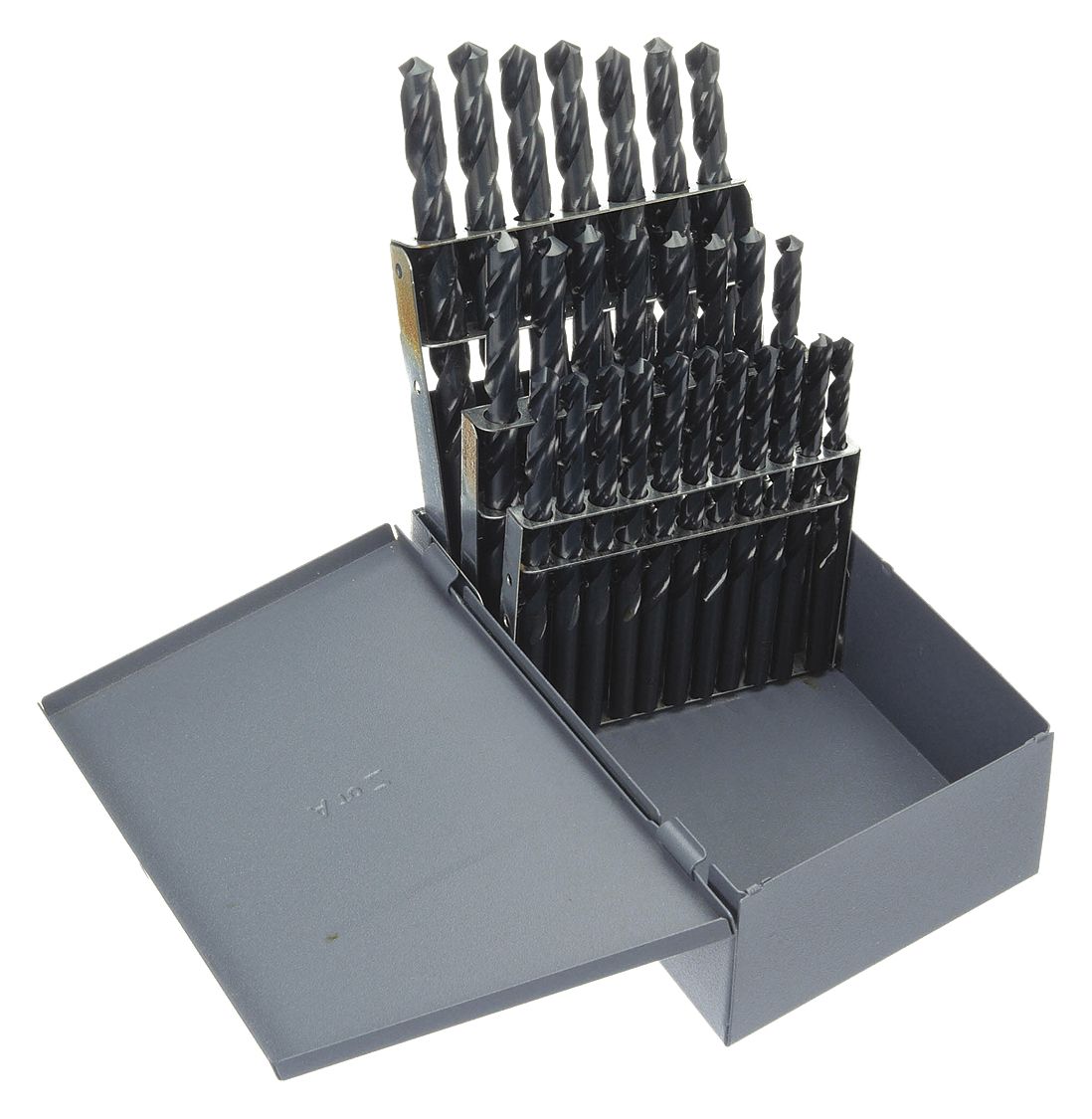 JOBBER LENGTH DRILL BIT SET, A SMALLEST DRILL BIT, Z LARGEST DRILL BIT SIZE, 4XD, HSS