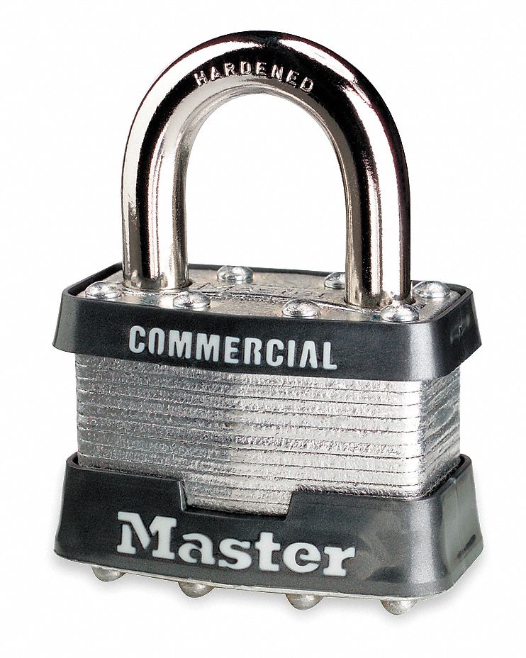 MASTER LOCK Keyed Alike, Padlock, Steel, Shackle Type Standard Shackle, Vertical Shackle