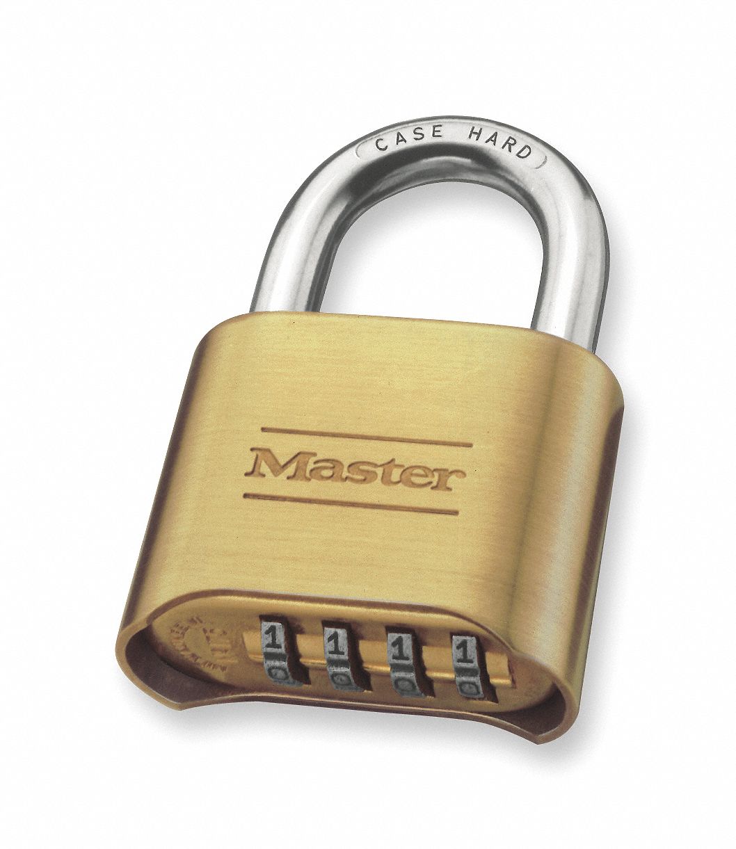 MASTER LOCK Candado de Combinación 4 dígitos Reconfigurable Latón Dorado -  Candados de Combinación - 1U172