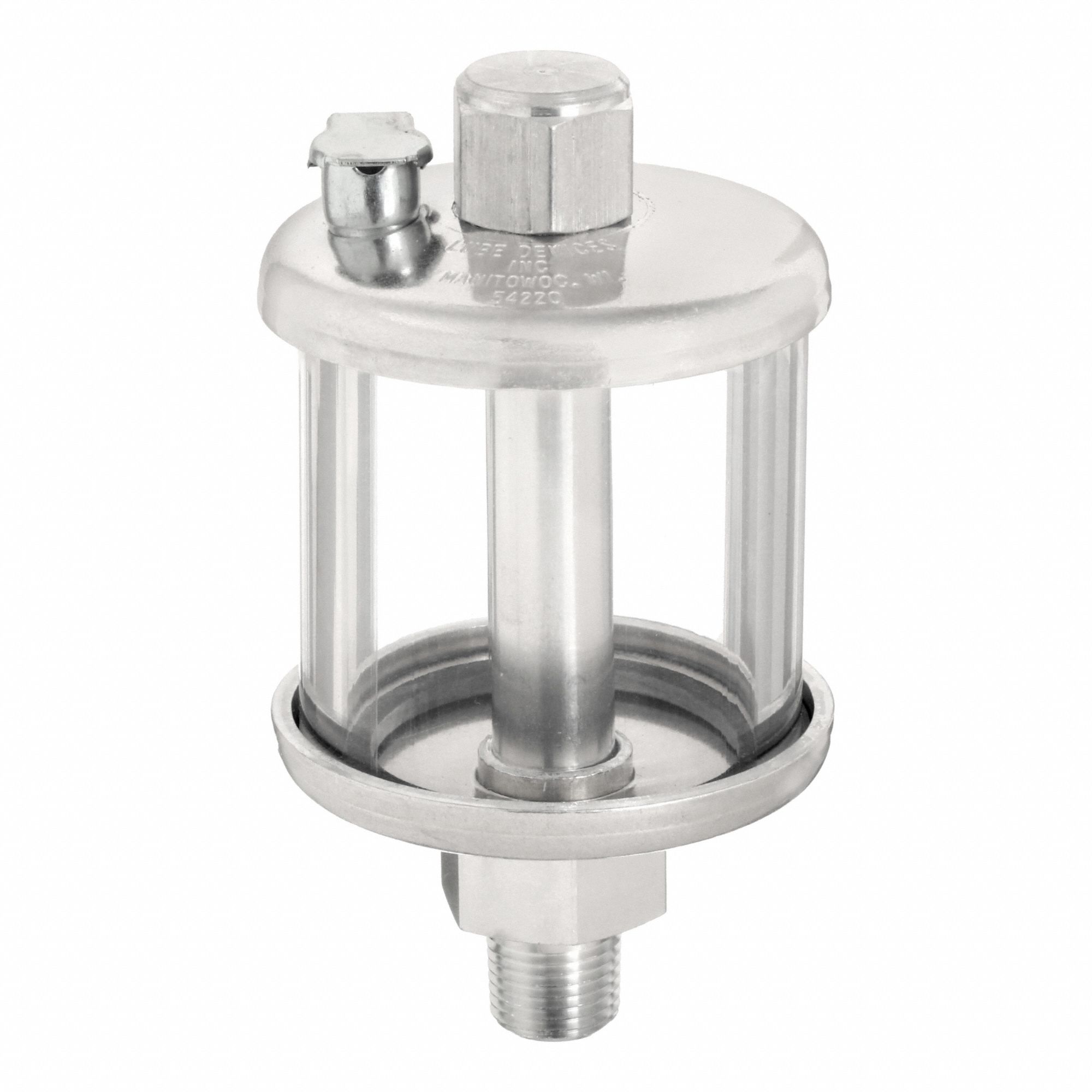 Gravity Feed Reservoir: Gravity Feed Reservoir, 1 oz Capacity, Plastic, NPTF, Male