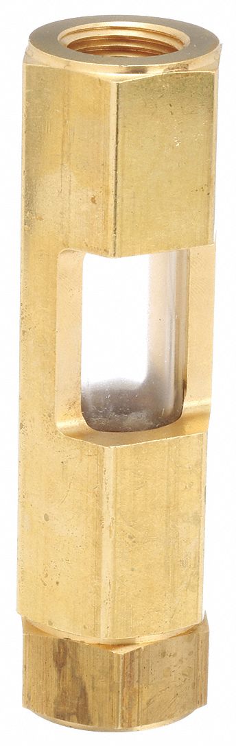 Flow Sight: 4.62 in Body Ht, 2 Mounting Connections, 1/2"-14 Mounting Thread Size, PTF