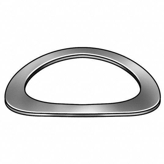 GRAINGER APPROVED Disc Spring Curved, 0.5 For Rod Size, 301 Stainless