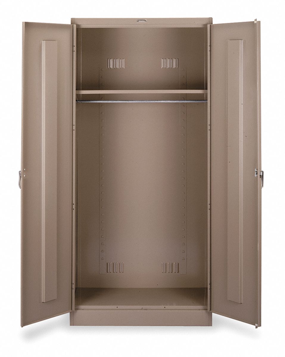 WARDROBE STORAGE CABINET, BEIGE, 18 IN D X 36 IN W X 78 IN H