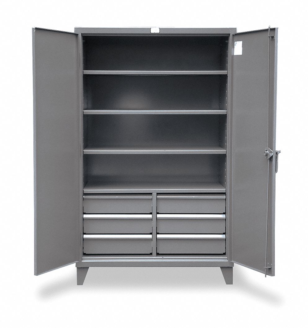 Heavy-Duty Welded Storage Cabinet with Drawers - 48 x 24 x 78 - ULINE - H-8504