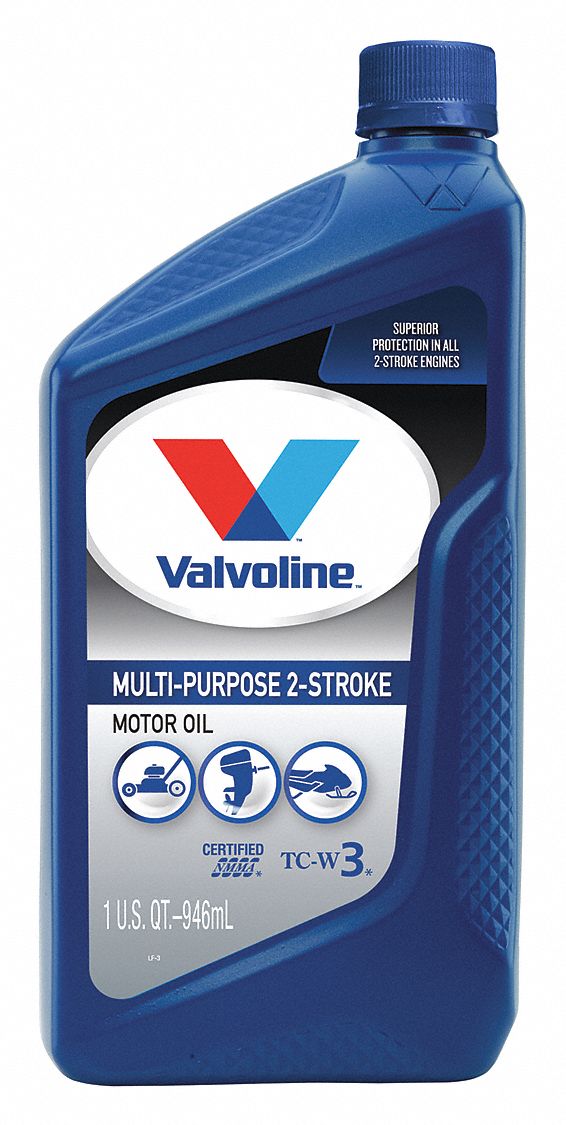 VALVOLINE 2-Cycle Engine Oil: Synthetic Blend, 1 qt Size, Bottle, Not  Specified, API TC, Blue/Green