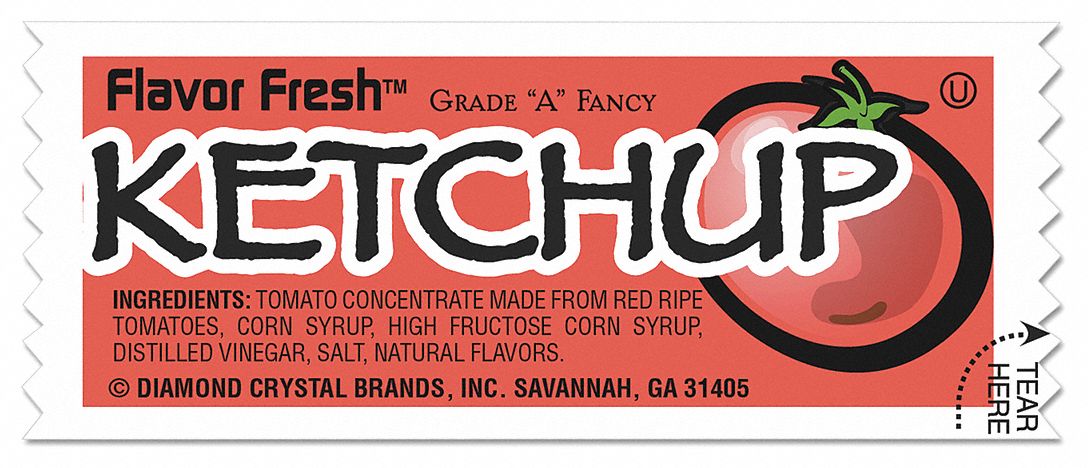Ketchup Packets: 0.25 oz, 200 PK