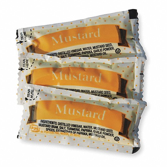 Mustard Packets: 0.16 oz, 200 PK