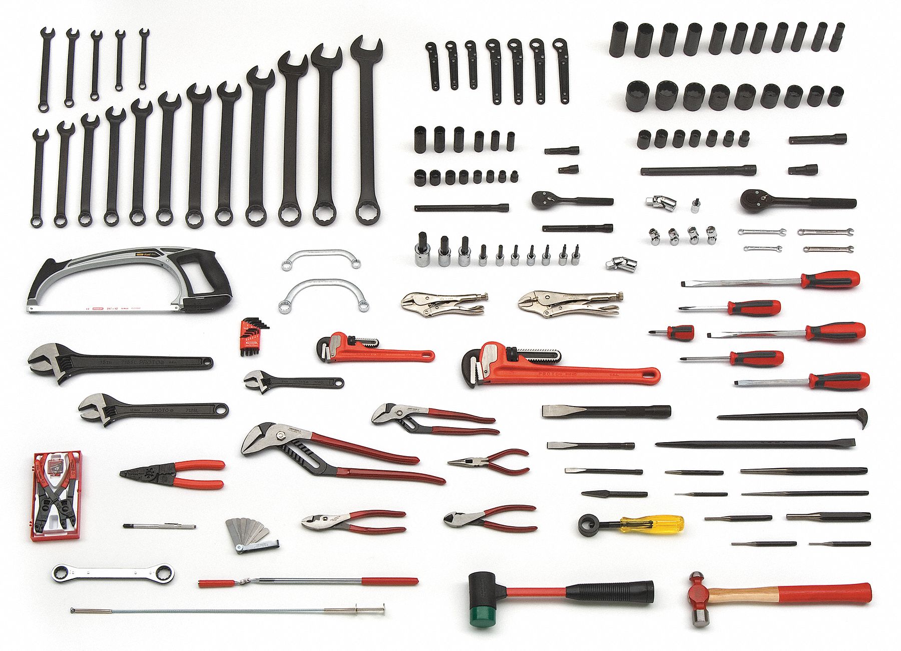 PROTO Railroad Tool Set 172 Pieces, SAE 1UDY3JTS0172RR Grainger