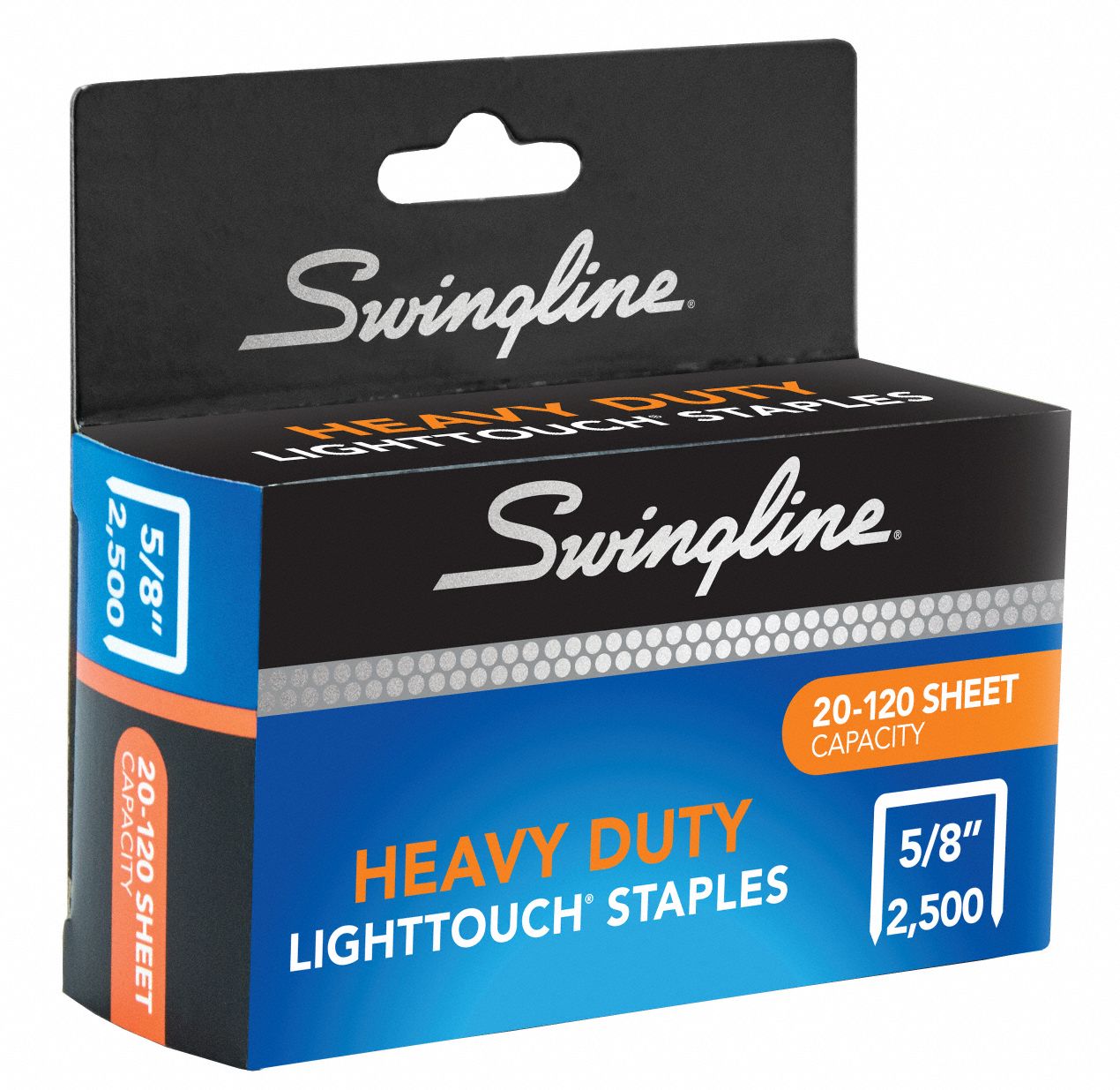 SWINGLINE Staples, HD, 1/2 InCrown, 5/8 In Leg, PK2500 1UEB4