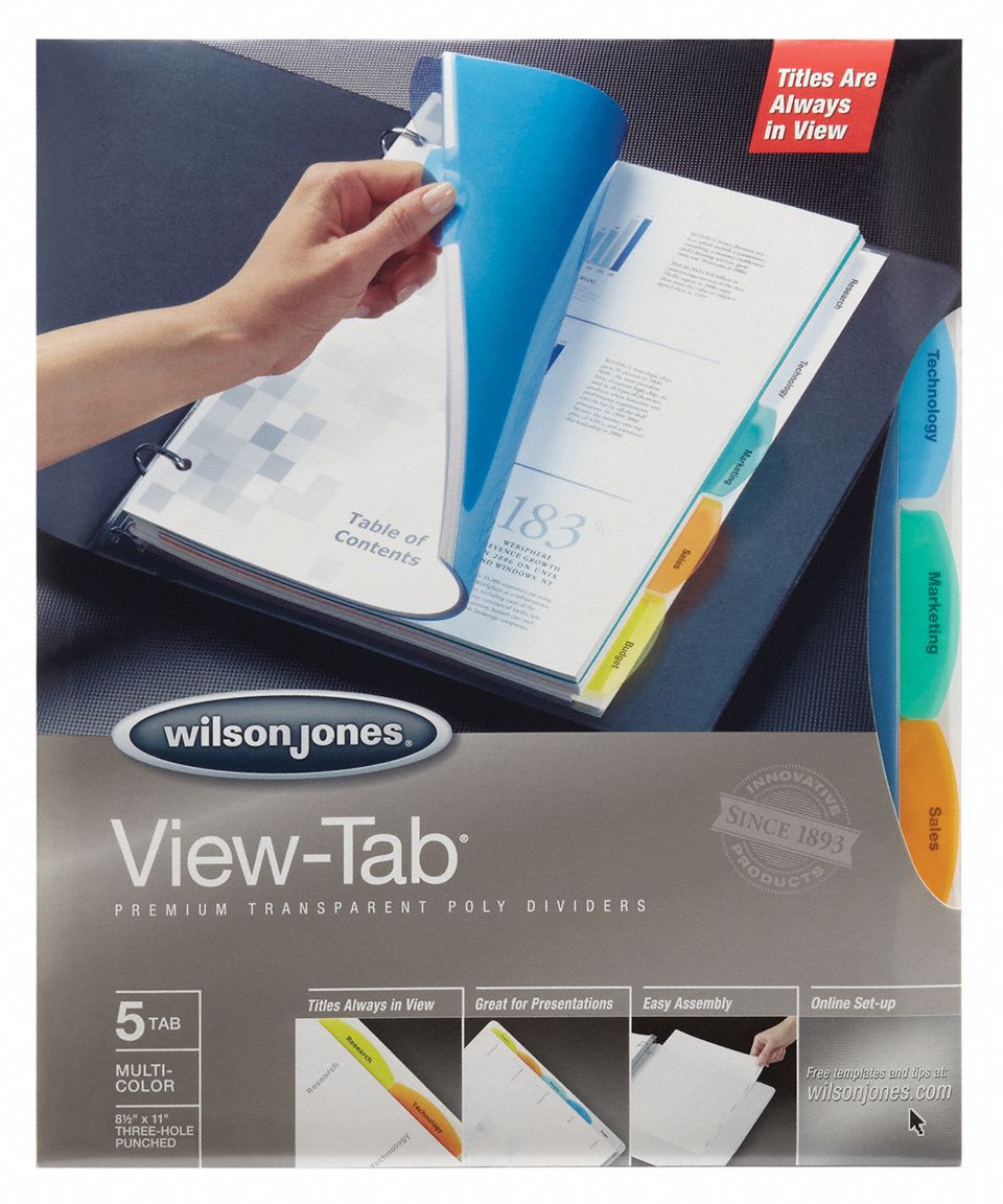 wilson-jones-binder-divider-with-5-print-on-labels-transparent