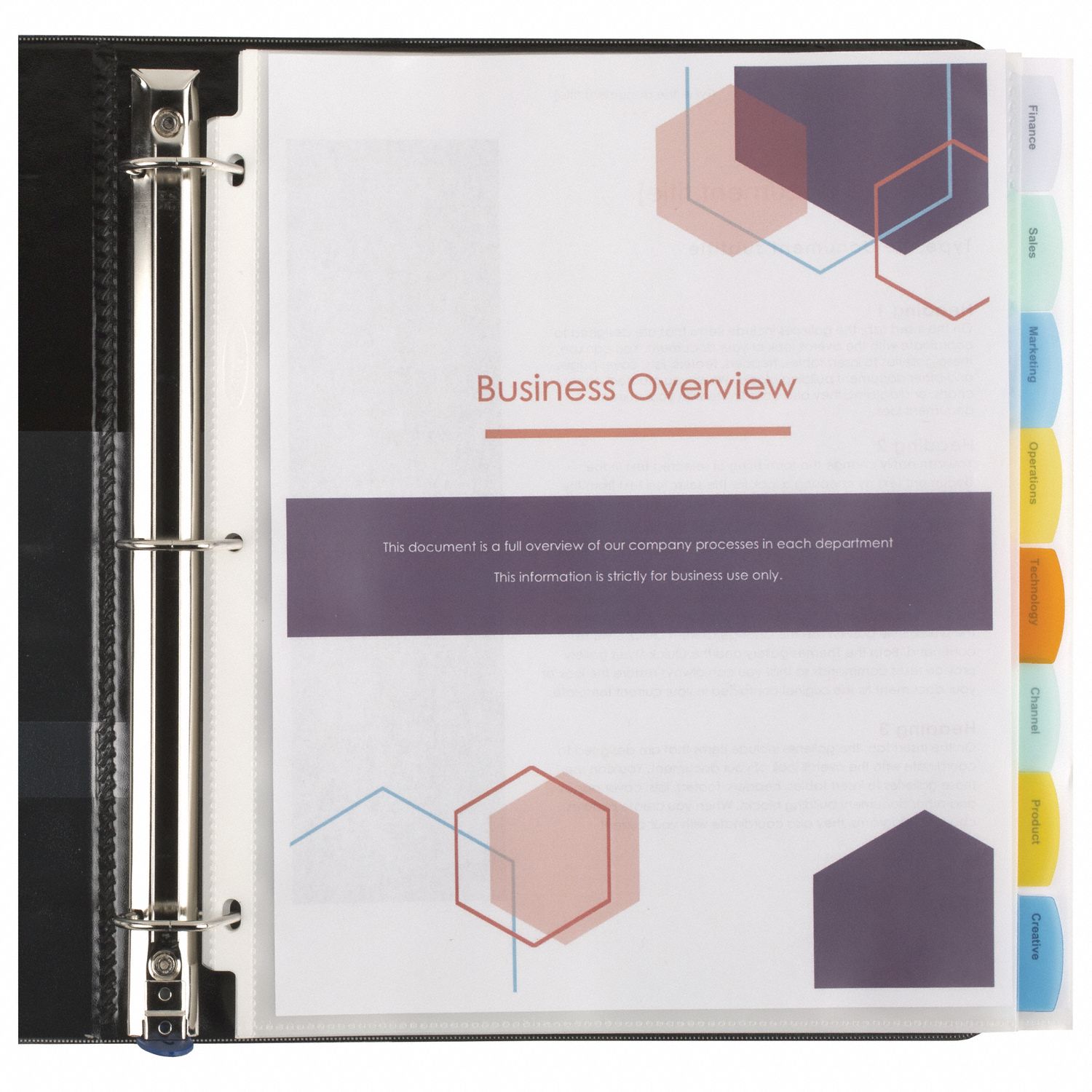 WILSON JONES Sheet Protector Set View Tabs, Clear, 8 Tabs, 9 3/8 in Wd