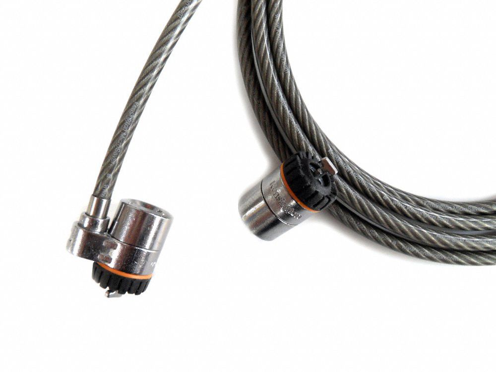 KENSINGTON Computer Cable Locks, 7 1/4 ft Cable Length, Steel, 1/5 in