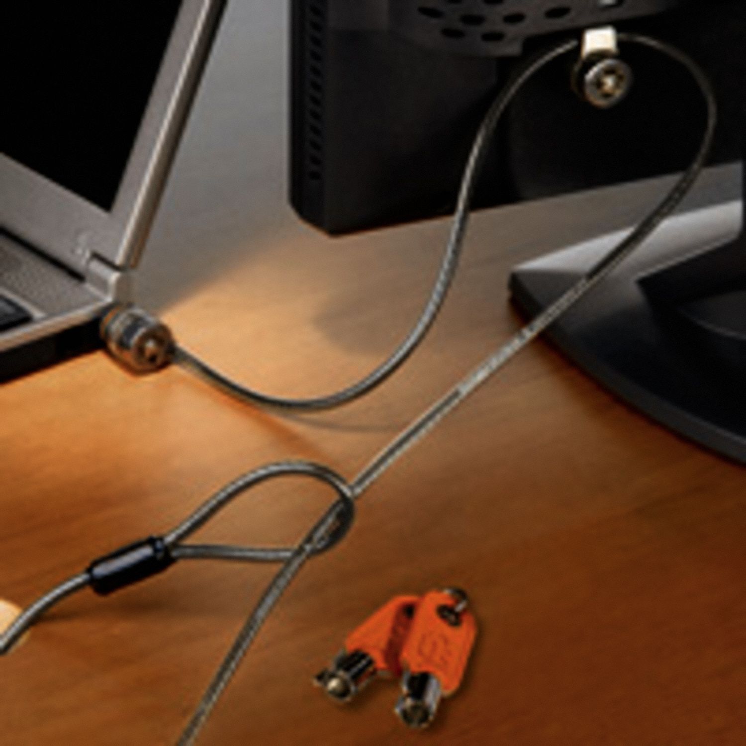 KENSINGTON Cable Lock Keyed Alike, 7 1/4 ft Cable Lg, 1/5 in Cable Dia