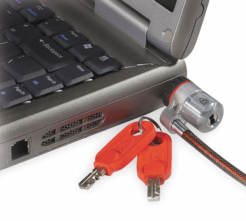 Computer Lock, Keyed,7 1/2 Ft - Grainger