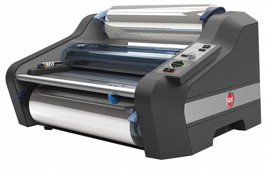 GBC Film Laminating Machine: Hot, 39 in/min, 12 in Max. Document Wd, 1 min  Warm-Up Time