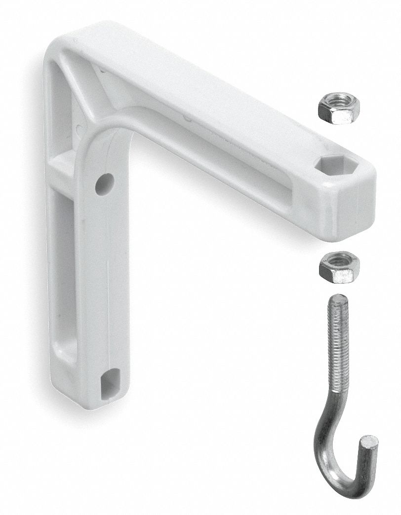 QUARTET Wall Bracket, White 1UEN6AW6Q Grainger