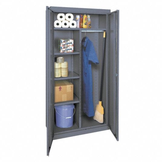 Janitorial Cabinet - 36 x 18 x 64, Gray