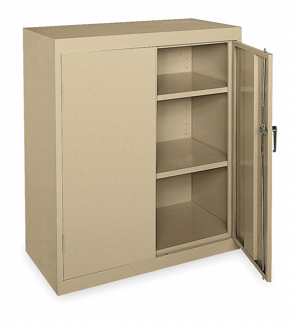 Grainger Approved Commercial Storage Cabinet Sand 42 H X 36 W X 18 D Unassembled 1ufc3 1ufc3 Grainger