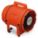 CONFINED SPACE FAN, 12 V DC, 8 IN DUCT DIAMETER, ¼ HORSEPOWER, 816 CFM MAXIMUM FLOW IN FREE AIR, ORANGE