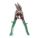 OFFSET AVIATION SNIP, RIGH, 9 3/4 IN OVERALL L, 1 1/4 IN CUTTING L, STEEL, PLASTIC