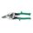 METAL CUTTING SNIP, RIGH, 9 3/4 IN OVERALL L, 1 1/4 IN CUTTING L, STEEL, PLASTIC, STEEL