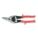 METAL CUTTING SNIP, LEFT, 9¾ IN OVERALL L, 1¼ IN CUTTING L, STEEL, PLASTIC, PLASTIC