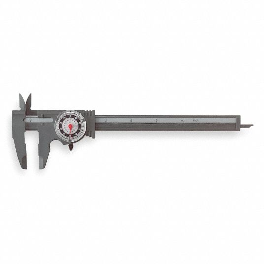 Dial Caliper, Range 0 to 150mm, Range per Revolution 0.100 in Grainger
