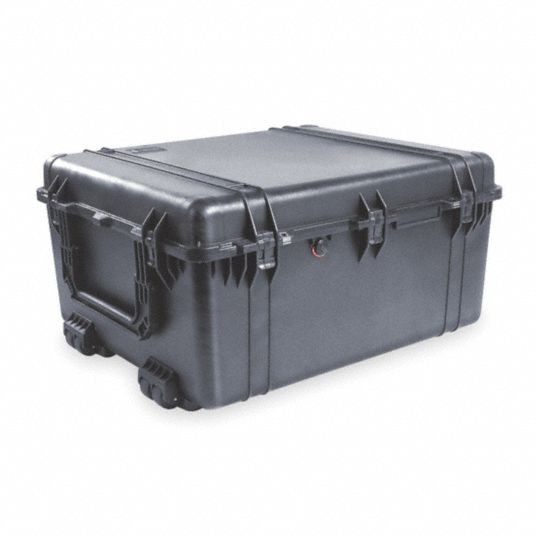 PELICAN Protective Case: 25 1/8 in x 30 1/8 in x 15 3/8 in Inside,  Convoluted/Pick and Plug, Black