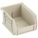 HANG AND STACK BIN, 4⅛ IN X 5⅜ IN X 3 IN, BEIGE, LABEL HOLDERS, 10 LB LOAD CAPACITY