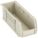 HANG AND STACK BIN, 4⅛ IN X 10⅞ IN X 4 IN, BEIGE, LABEL HOLDERS, 30 LB LOAD CAPACITY