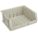 HANG AND STACK BIN, 16½ IN X 14¾ IN X 7 IN, BEIGE, LABEL HOLDERS