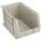 HANG AND STACK BIN, 11 IN X 18 IN X 10 IN, BEIGE, LABEL HOLDERS, 60 LB LOAD CAPACITY