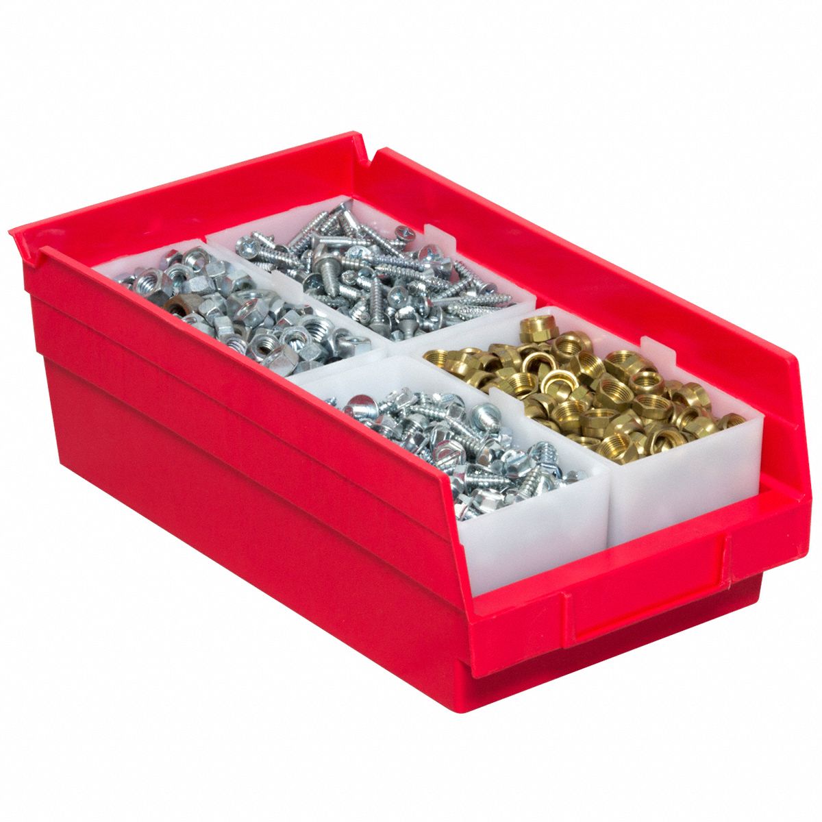 AKROMILS Bin Cups 2 3/4 in x 5 in x 3 in, Clear, Polymer, 2 lb Load