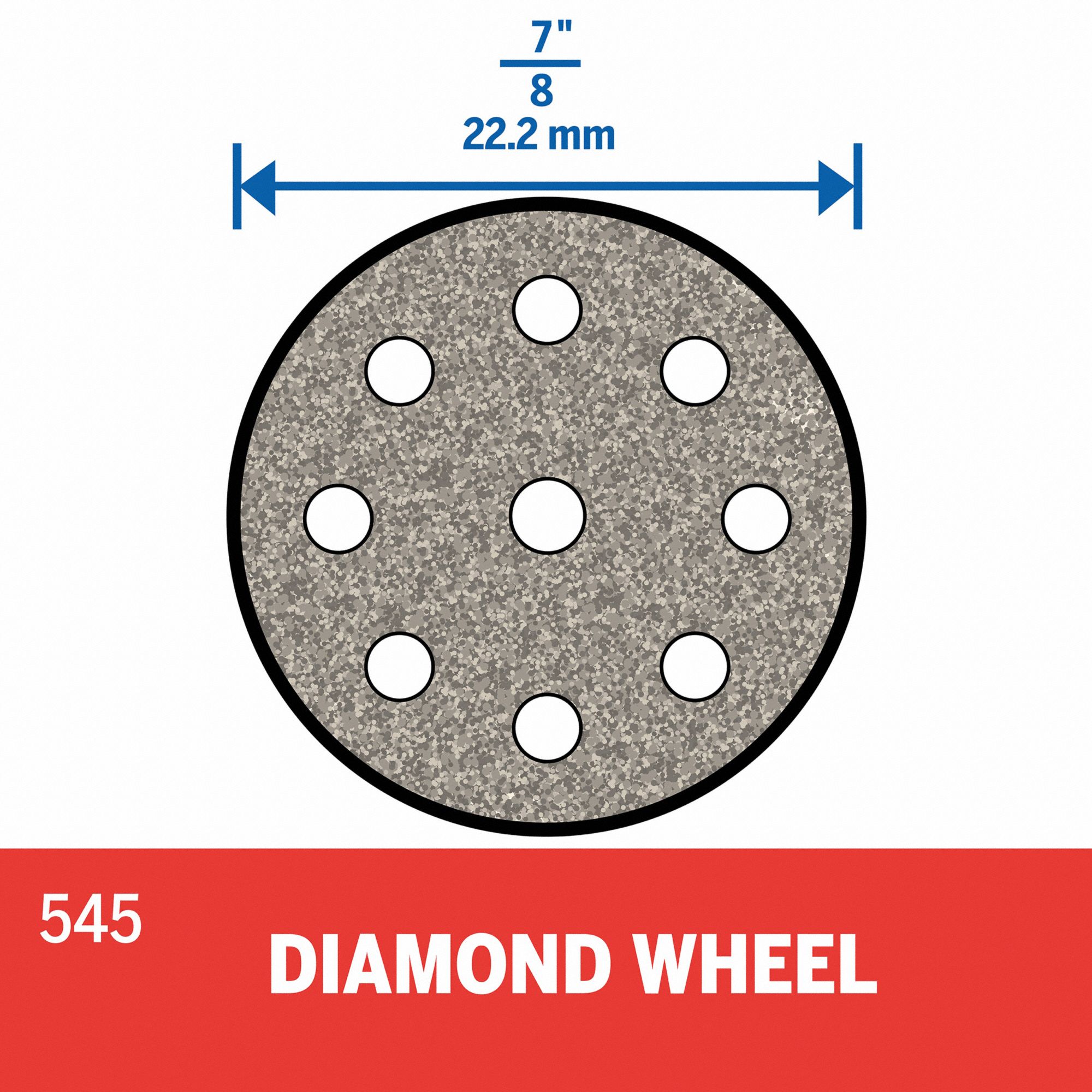 DREMEL Diamond Wheel 7/8 in Wheel Dia, 1/32 in Wheel Thick, Diamond