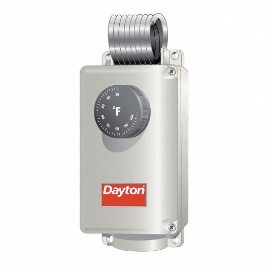 DAYTON Line Volt Mechanical Tstat, Heat or Cool, Fixed Differential