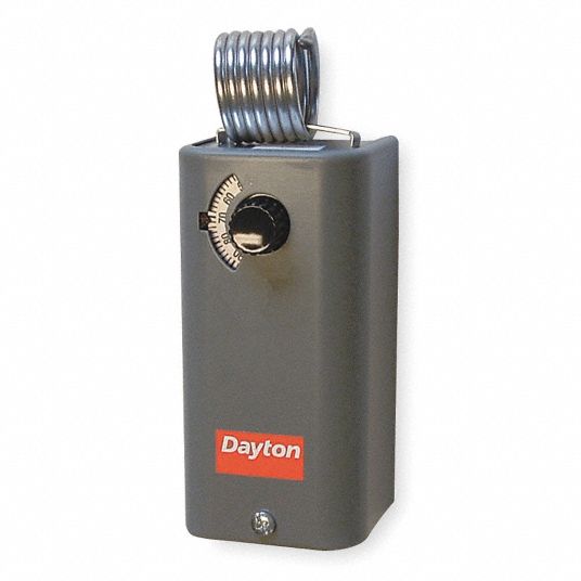 DAYTON Line Volt Mechanical Tstat: Heat or Cool, 1H/1C, Steel, NEMA 1