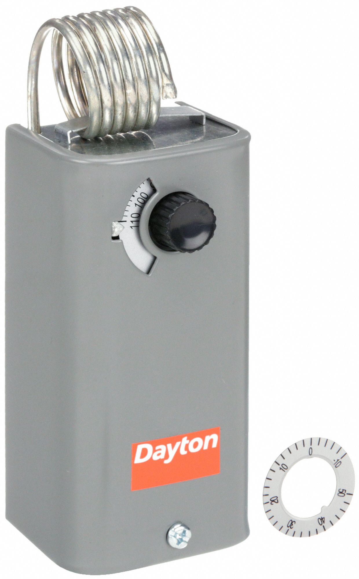 LINE VOLT MECHANICAL THERMOSTAT, HEAT/COOL, STEEL, 30 °  TO 110 ° F, 3-1/2 ° F, HYDRAULIC AIR COIL