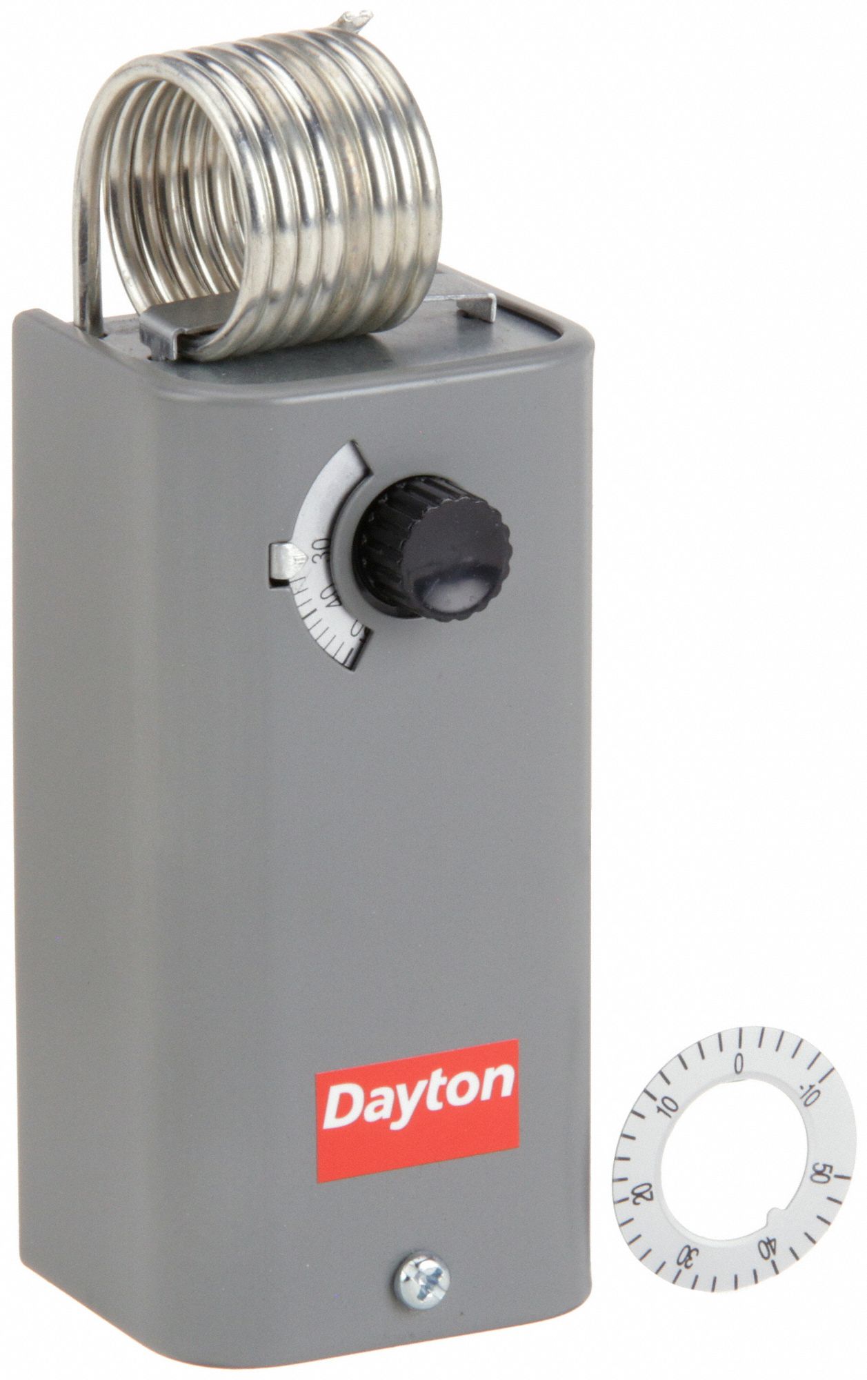 LINE VOLT MECHANICAL THERMOSTAT, COOL ONLY, STEEL, 30 °  TO 110 ° F, 3-1/2 ° F, HYDRAULIC AIR COIL
