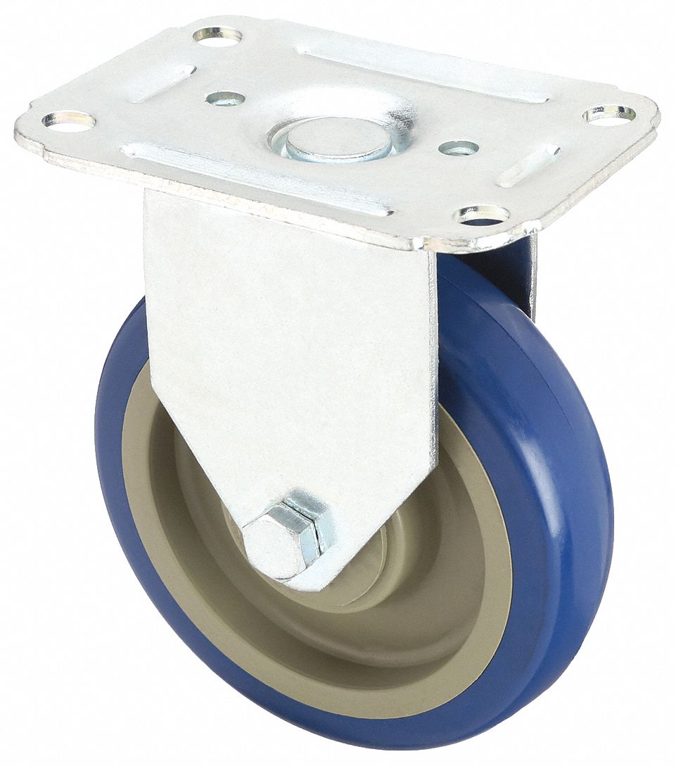 4 in Wheel Dia., 140 lb, Standard Plate Caster - 1UHP4|1UHP4 - Grainger