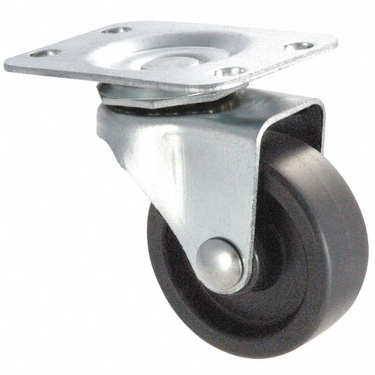 3 in Wheel Dia., 125 lb, Plate Caster - 1UHP8|1UHP8 - Grainger