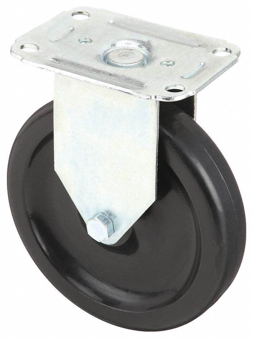 RIGID PLATE CASTER,100 LB,2 IN DIA