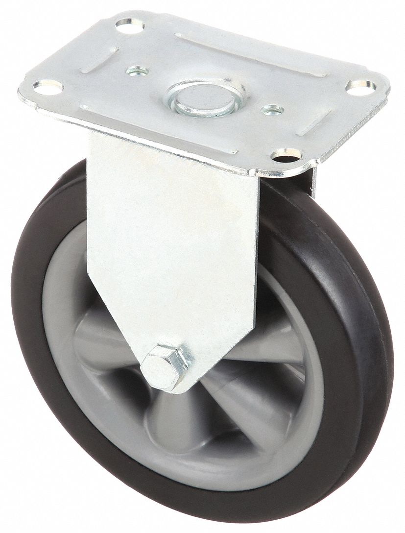 Rigid, No Brake, Plate Caster - 1UHV6|1UHV6 - Grainger