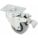 STANDARD PLATE CASTER, 4 IN WHEEL DIAMETER, 300 LB, 5⅛ IN MOUNTING H, SOFT, DELRIN