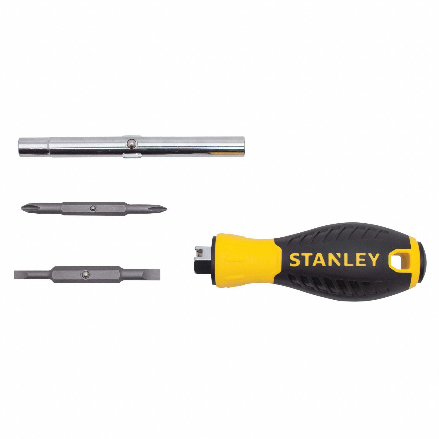 Stanley 6-in-1 Combination Multi Bit Screwdriver, Yellow, STHT60048 