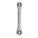 BOX END WRENCH, CHROME, 11 MM/12 MM HEAD SIZE, 7 IN OVERALL L, STANDARD, 0 °  HEAD OFFSET ANGLE