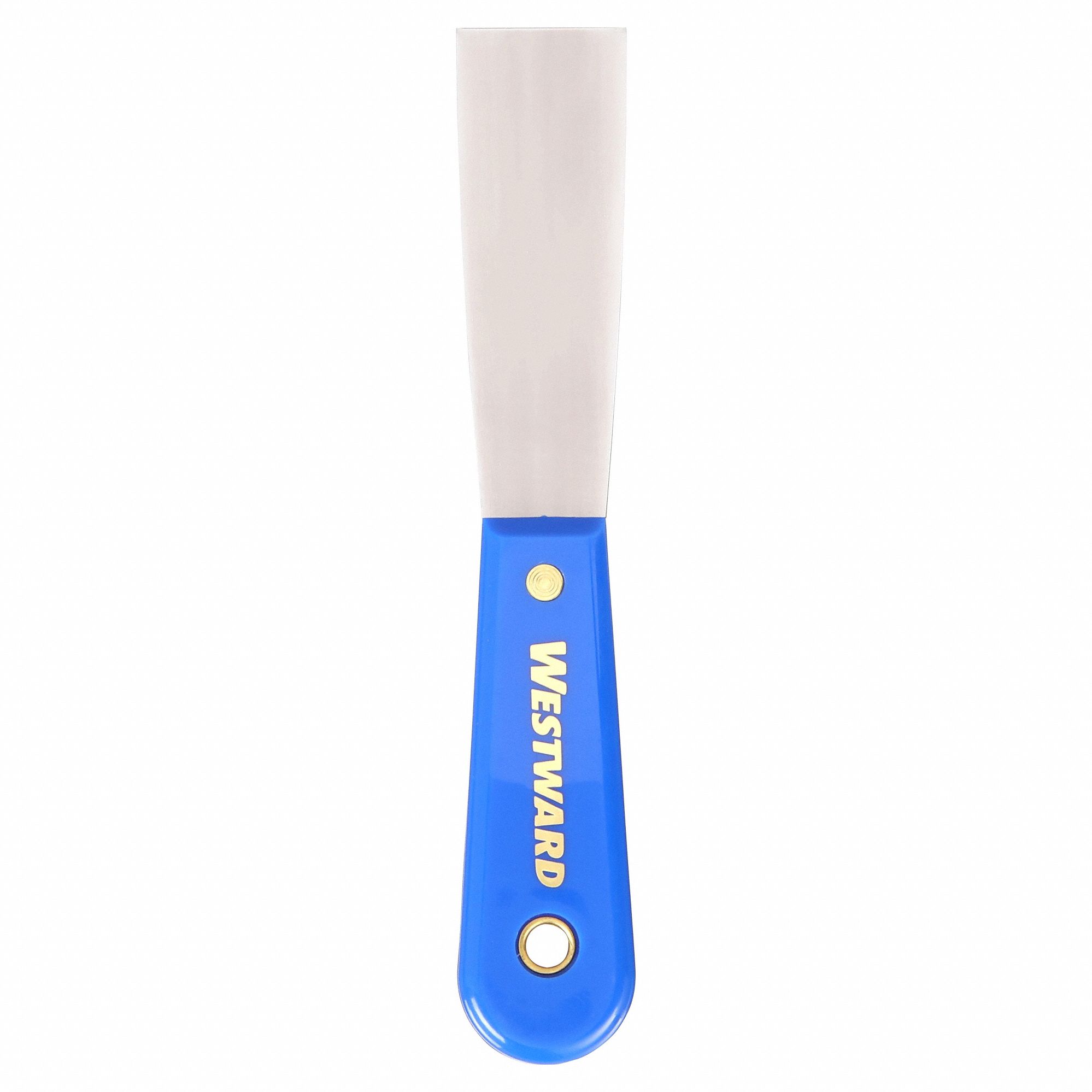 PUTTY KNIFE, CARBON STEEL BLADE, PLASTIC HANDLE, TAPERED BLADE SHAPE, 1-1/4 IN